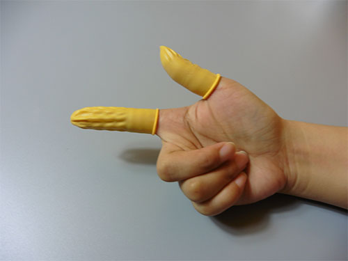 防靜電米黃手指套