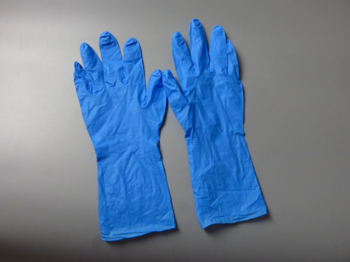 12寸藍色一次性丁晴手套
