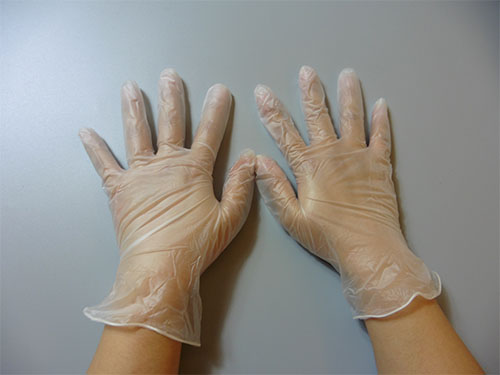 9寸一次性PVC手套加厚